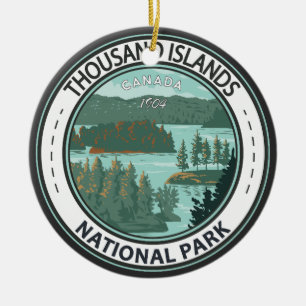 National Park Thousand Islands Abzeichen Keramik Ornament