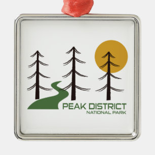 National Park Trail Peak District Ornament Aus Metall