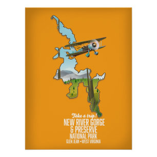 National Park und Erhaltung der New River Gorge. Poster