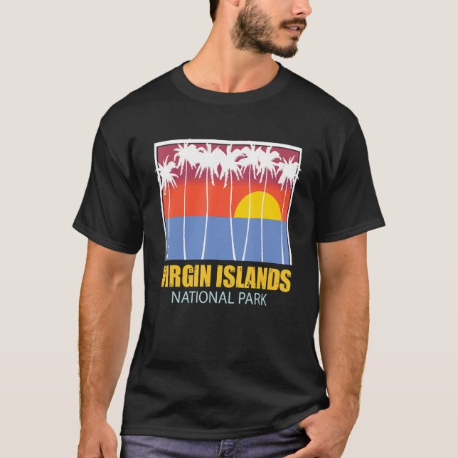 National Park Virgin Islands St John Souvenir Palm T-Shirt (Vorderseite)