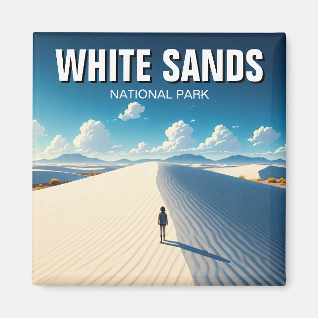 National Park White Sands New Mexico Magnet (Vorne)