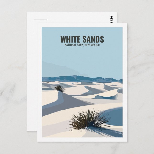 National Park White Sands New Mexico USA Postkarte (Vorne/Hinten)