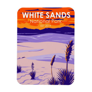 National Park White Sands New Mexico Vintag Magnet