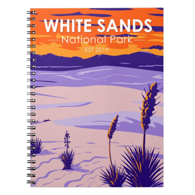 National Park White Sands New Mexico Vintag Notizblock (Vorderseite)
