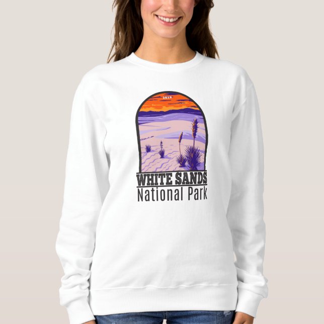 National Park White Sands New Mexico Vintag Sweatshirt (Vorderseite)