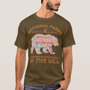 National Parks Bear Hiking Travel Camping Outdoors T-Shirt