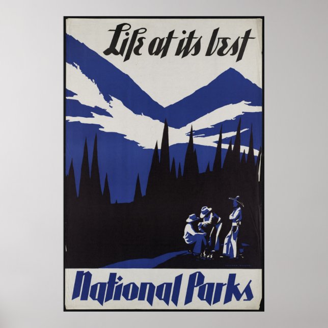 National Parks Vintage Travel Poster und Retro (Vorne)