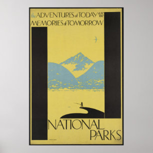National Parks Vintage Travel Poster und Retro