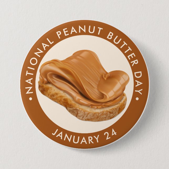 National Peanut Butter Day, Erdnussbutter Toast Button (Vorderseite)
