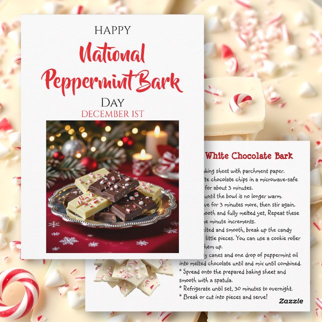 National Peppermint Bark Day | Dec 1st Postkarte (Von Creator hochgeladen)