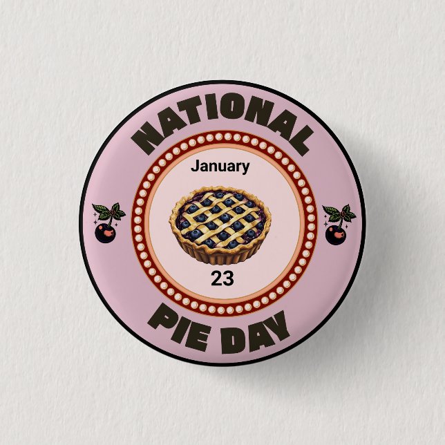 National Pie Day Cherry Pie Button (Vorderseite)