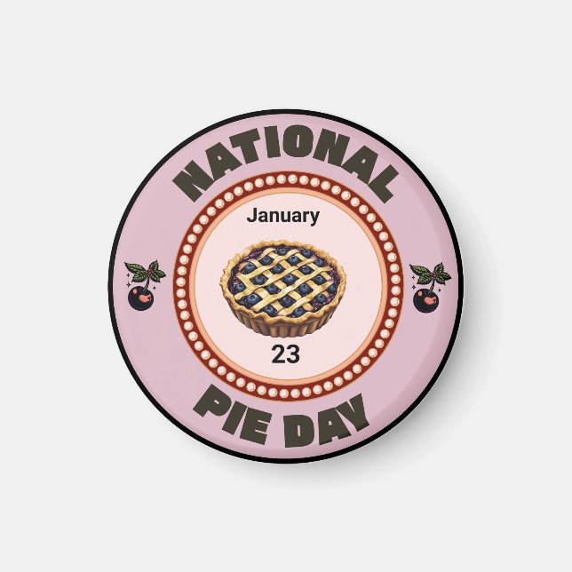 National Pie Day Cherry Pie Magnet (Vorne)