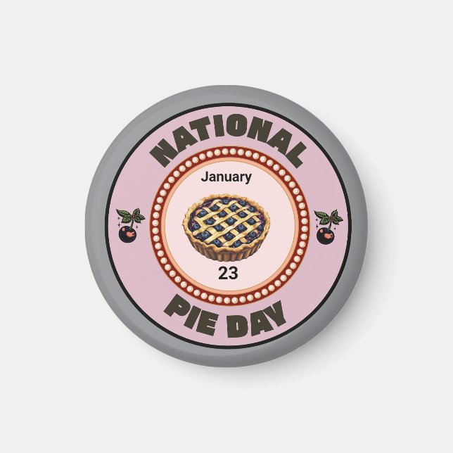 National Pie Day Cherry Pie Magnet (Vorne)