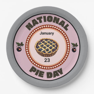 National Pie Day Cherry Pie Pappteller