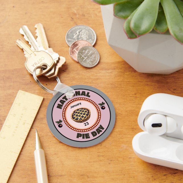 National Pie Day Cherry Pie Schlüsselanhänger (Schreibtisch)
