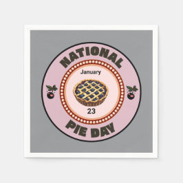 National Pie Day Cherry Pie Serviette