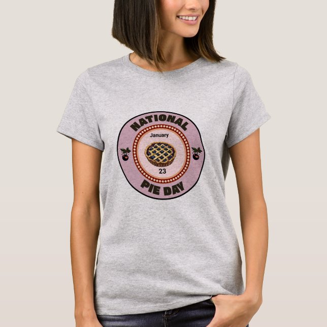 National Pie Day Cherry Pie T-Shirt (Vorderseite)