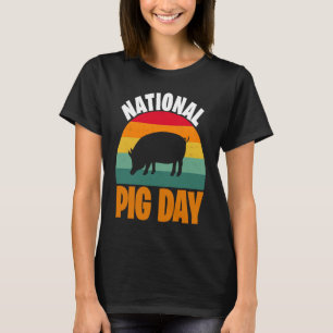 National Pig Day Sunset T-Shirt