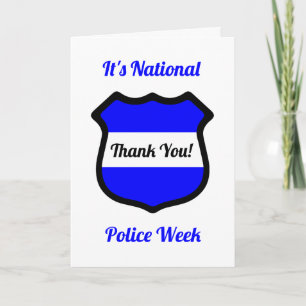 National Police Week Dankeskarten Dankeskarte