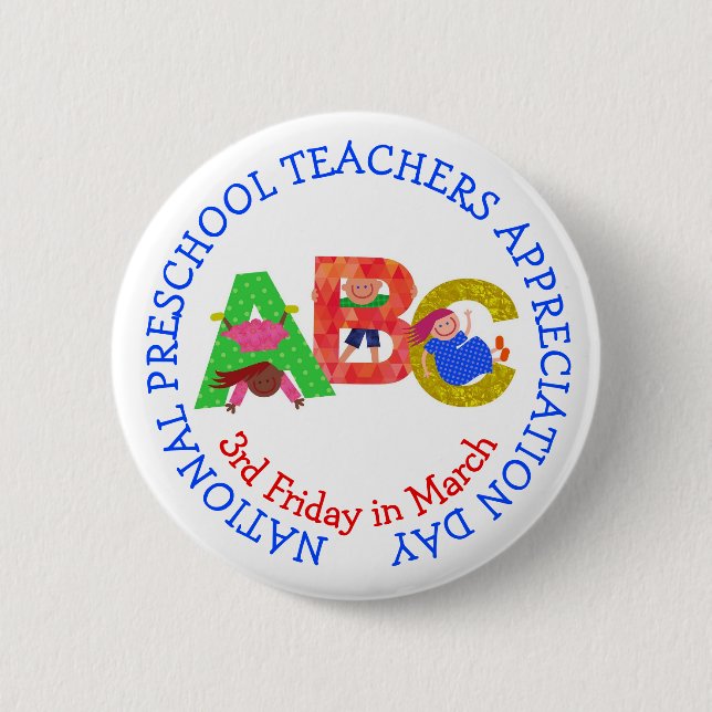 National Preschool Teachers Appreption Day Button (Vorderseite)