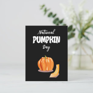 National Pumpkin Day Sign Postkarte