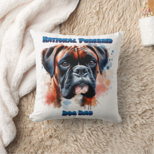National Purebred Dog Day Celebration Boxer Hund Kissen