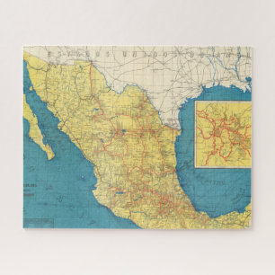 National Railroads of Mexico Map Puzzle