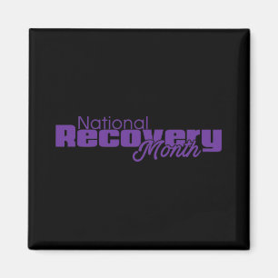 National Recovery Month - Lila Logo Magnet