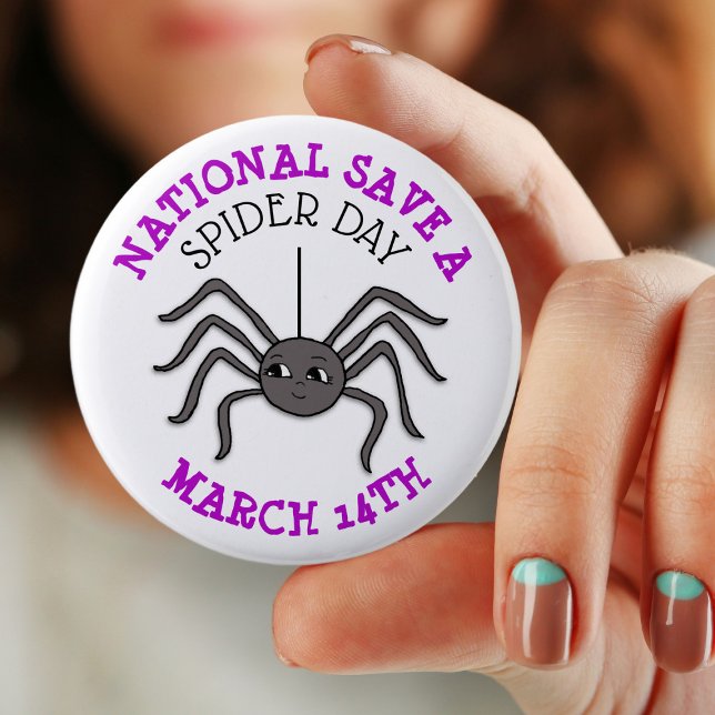 National Rett a Spider Day März 14. Button (Von Creator hochgeladen)