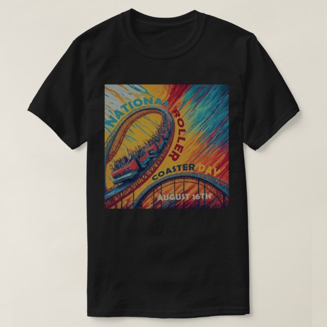 National Roller Untersetzer Day T-Shirt (Design vorne)