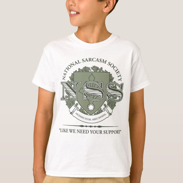 National Sarcasm Society T-Shirt (Vorderseite)