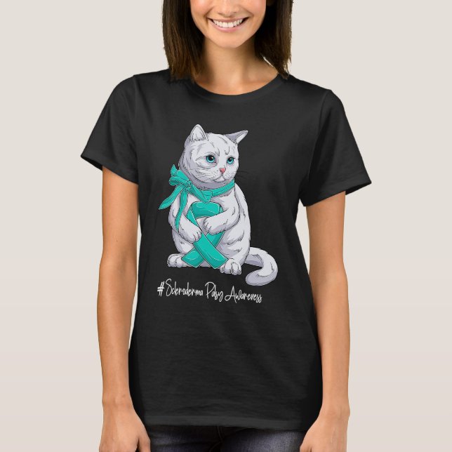 National Scleroderma Awareness Month Teal Ribbon C T-Shirt (Vorderseite)