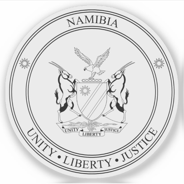 National Siegel der Republik Namibia Aufkleber (Vorderseite)