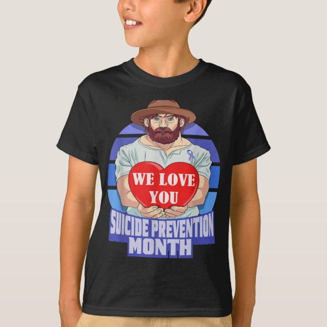 National Suicide Prevention Month Concerned Dad Lo T-Shirt (Vorderseite)
