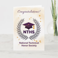 National Technical Honor Society Gratulation