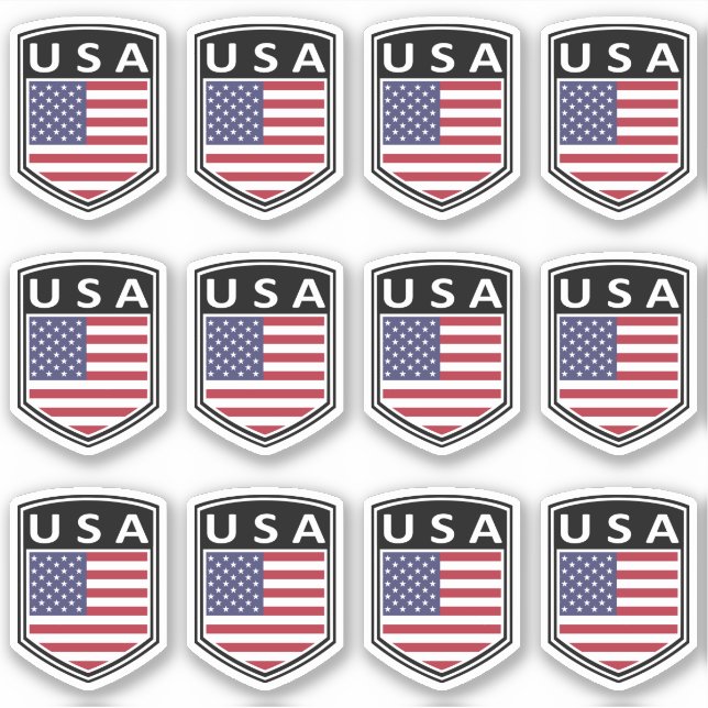 National - USA Aufkleber (Vorderseite)