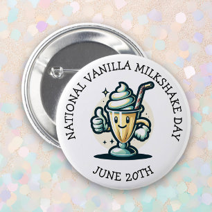 National Vanilla Milkshake Day 20. Juni Button