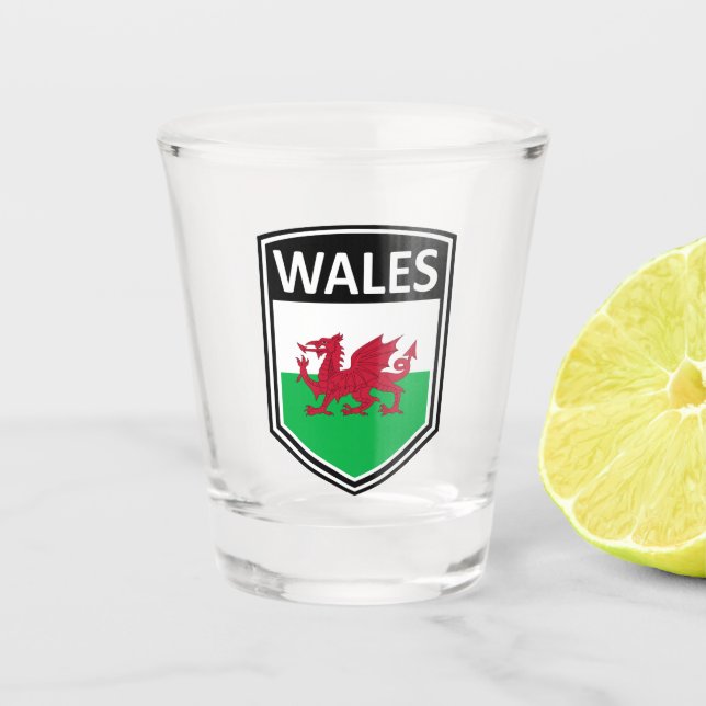 National - Wales Schnapsglas (Vorderseite)