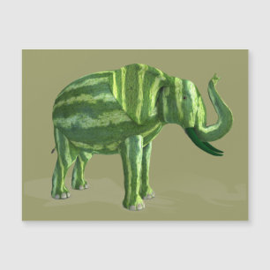 National Water Melon Day Elephant Magnetkarte