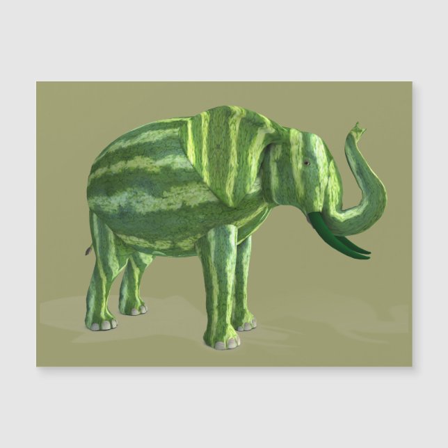 National Water Melon Day Elephant Magnetkarte (Vorderseite)