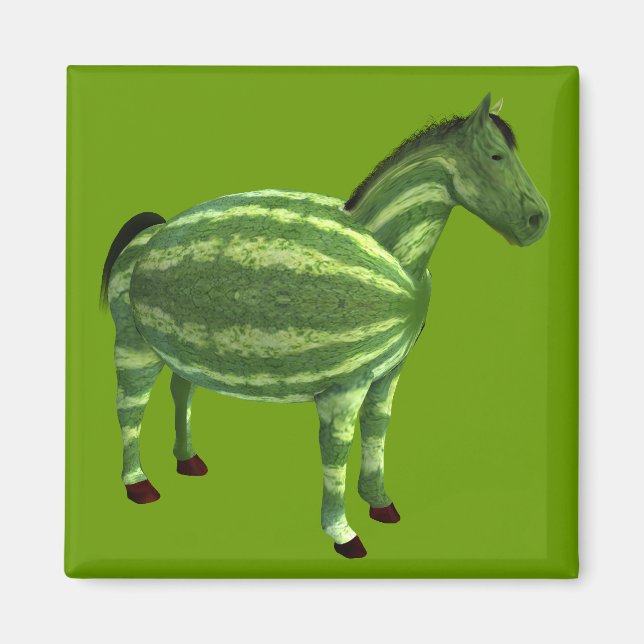 National Watermelon Day Horse Magnet (Vorne)
