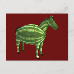 National Watermelon Day Horse Postkarte