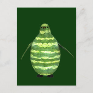 National Watermelon Day Penguin Postkarte