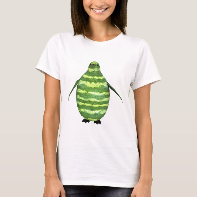 National Watermelon Day Penguin T-Shirt (Vorderseite)