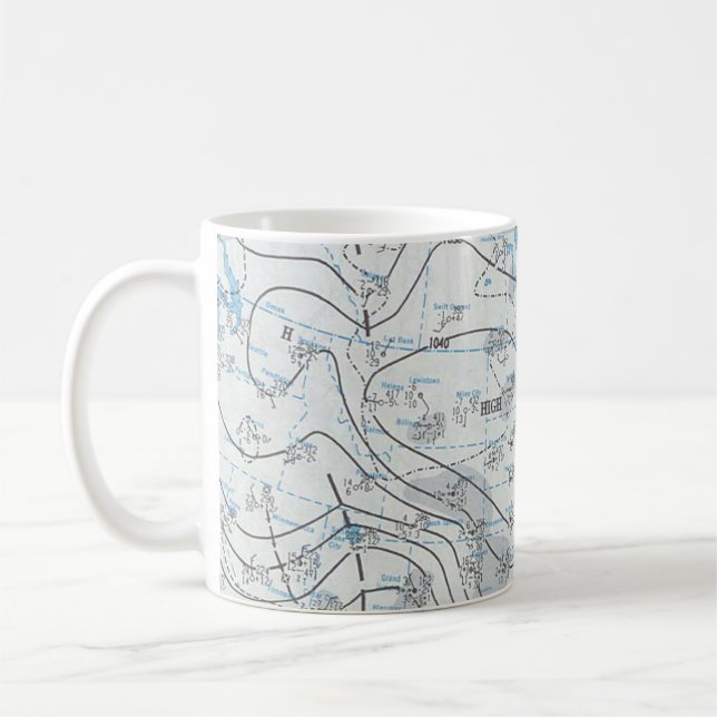 National Weather Map Kaffeetasse (Links)