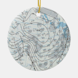National Weather Map Keramik Ornament