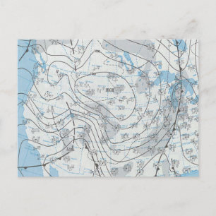 National Weather Map Postkarte