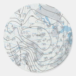 National Weather Map Runder Aufkleber
