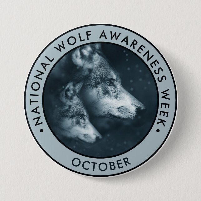 National Wolf Awareness Week Button (Vorderseite)