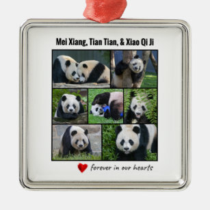 National Zoo Pandas "Forever in Our Hearts" Ornament Aus Metall